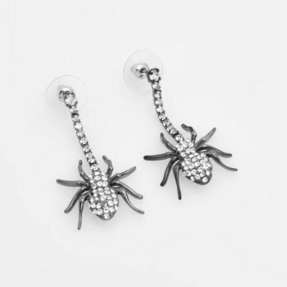Sugarfix Baublebar Spider Crystal Drop Post Halloween Earrings NWT - Picture 8 of 8